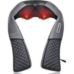 Medcursor Shiatsu Neck and Back Massager with Heat - Deep Kneading Pillow MP-100